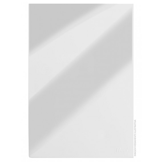 Placa Cega Com Suporte 4x2 - RECTA Espelhada Gloss